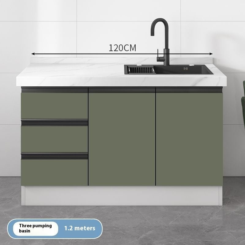 QW- Kabinet simpanan dapur, meja kerja dengan sinki