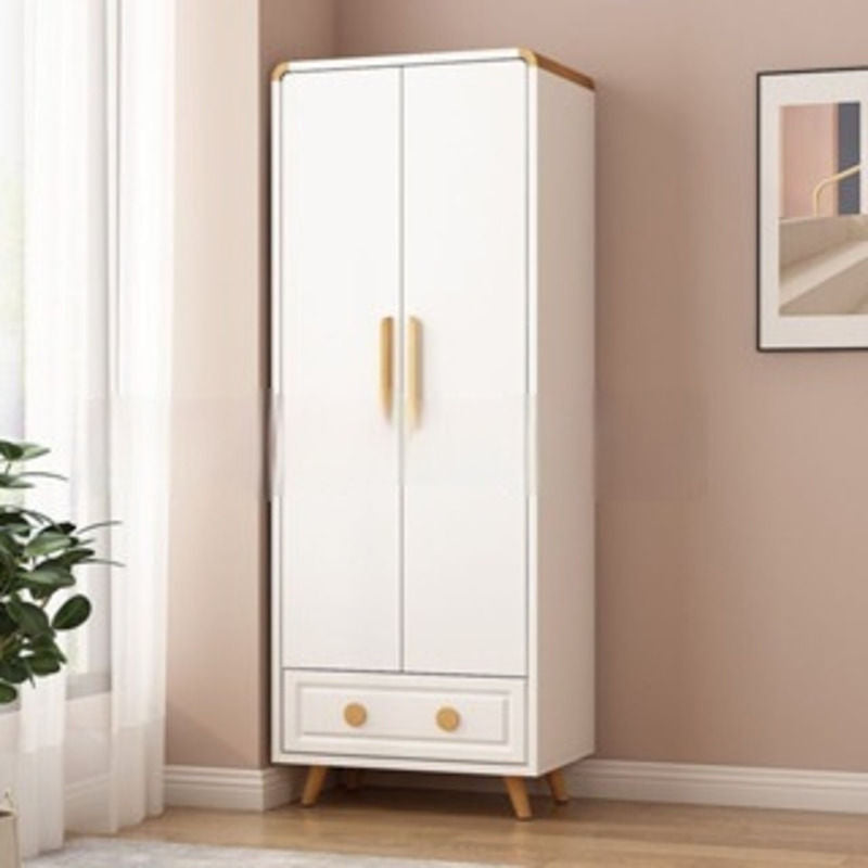 Solid Wood Bedroom Double Open Door Storage Cabinet Simple Wardrobe Multiple Sizes