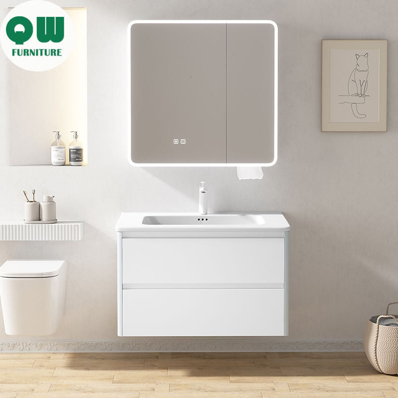 Set Kabinet Pintar Logam Aluminium QW- dengan Singki Bilik Mandi 