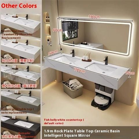 QW- Artificial Marble Sink Set, Smart Bathroom Mirror