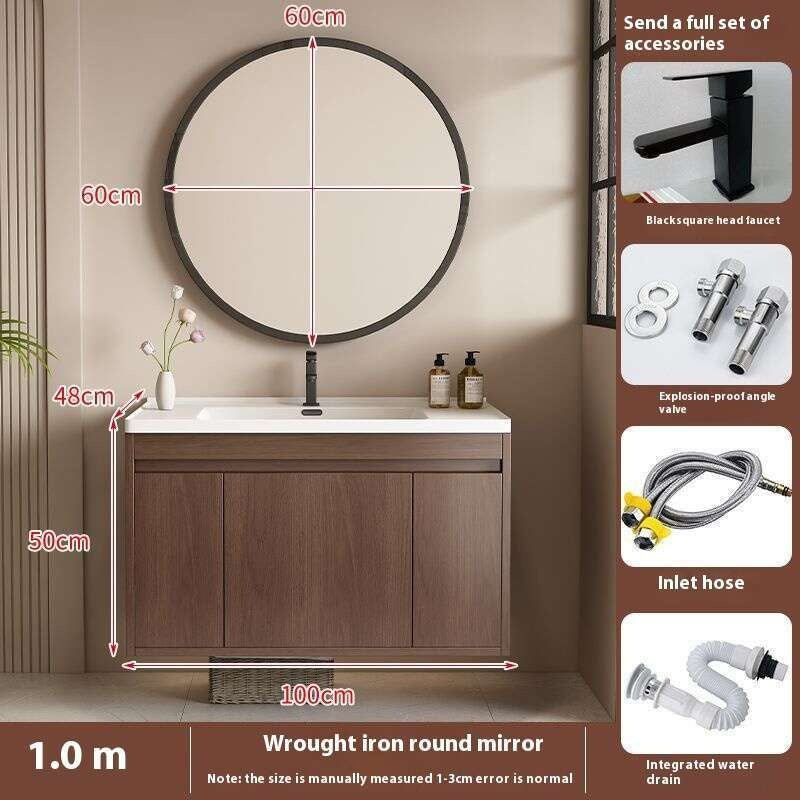 QW- Kabinet Penyimpanan Singki Cermin Pintar di Bilik Mandi 