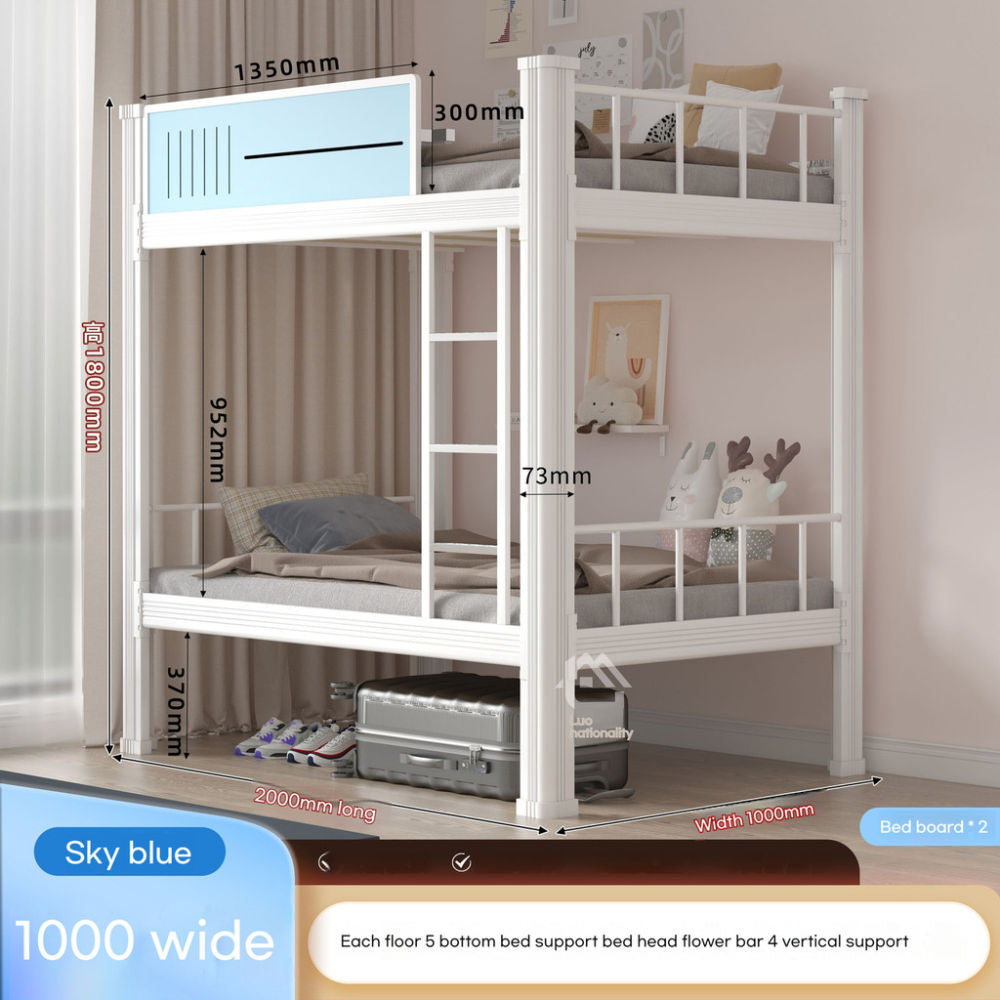 Upper bunk upper lower double beds, apartment shelves, high and low steel shelves