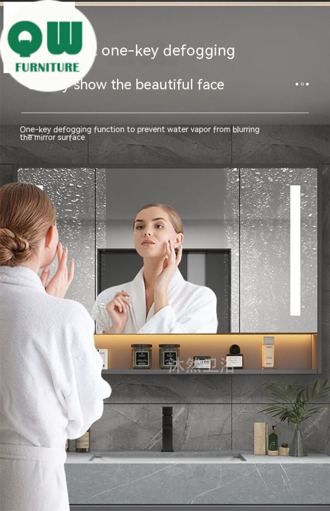 QW- Mirror Cabinet, Combo of Two Face Washing Sets, Bathroom Sink