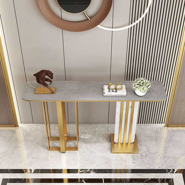 Italian style living room bar Stone entrance Wall-mounted partition table