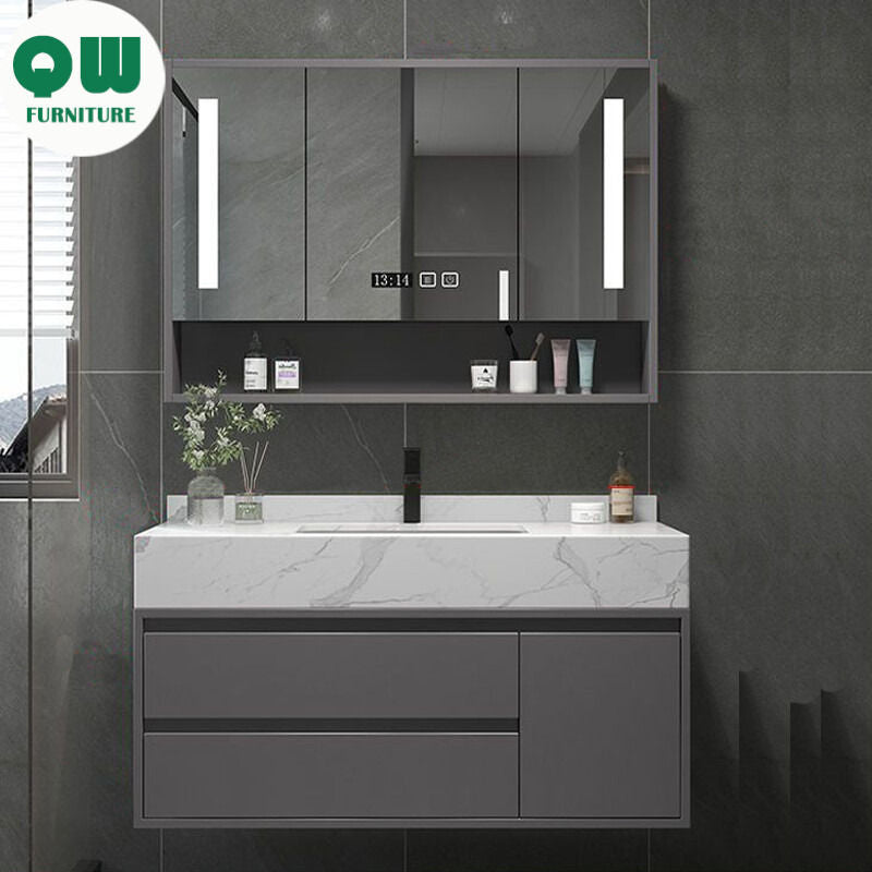 QW- Set Singki Kabinet Penyimpanan Bilik Mandi Cermin Pintar 