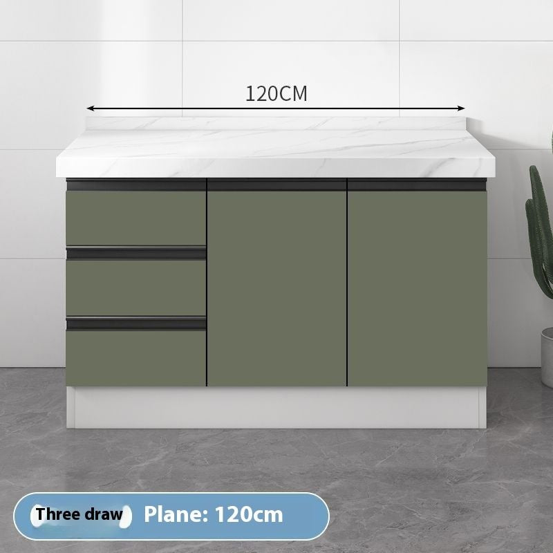 QW- Kabinet simpanan dapur, meja kerja dengan sinki