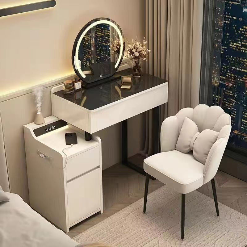 Modern Luxury Solid Wood Bedroom Dressing Table Multi-functional Storage Cabinet One Set