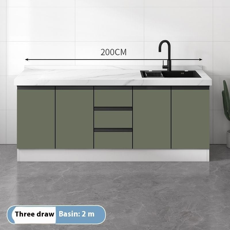 QW- Kabinet simpanan dapur, meja kerja dengan sinki