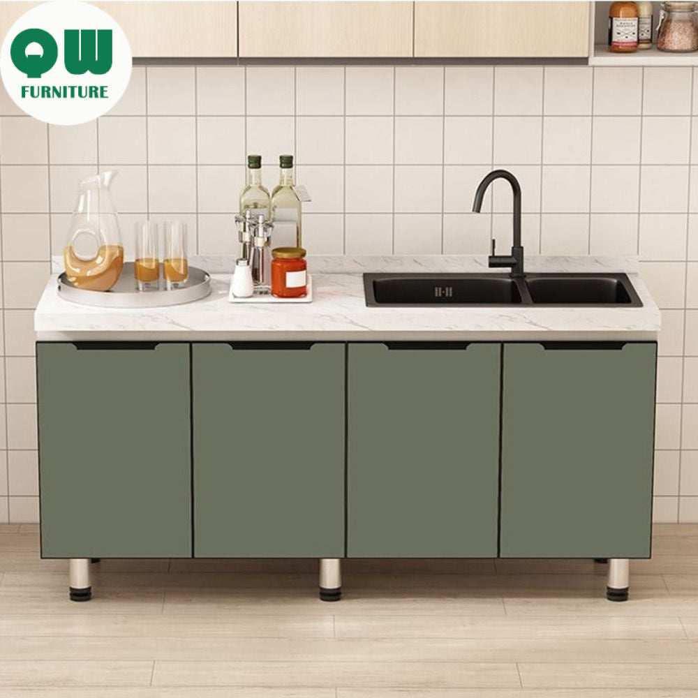 QW- Kabinet dapur, meja kerja pulau, kabinet simpanan dapur 