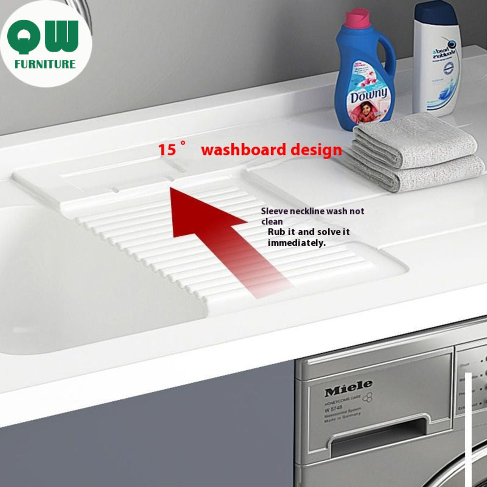 QW- Storage Cabinet Bathroom Sink Set Washing Machine Counter