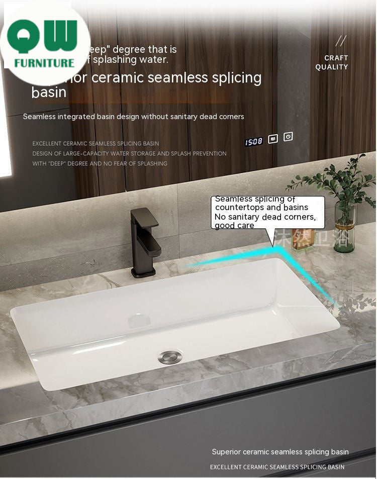 QW- Mirror Cabinet, Combo of Two Face Washing Sets, Bathroom Sink