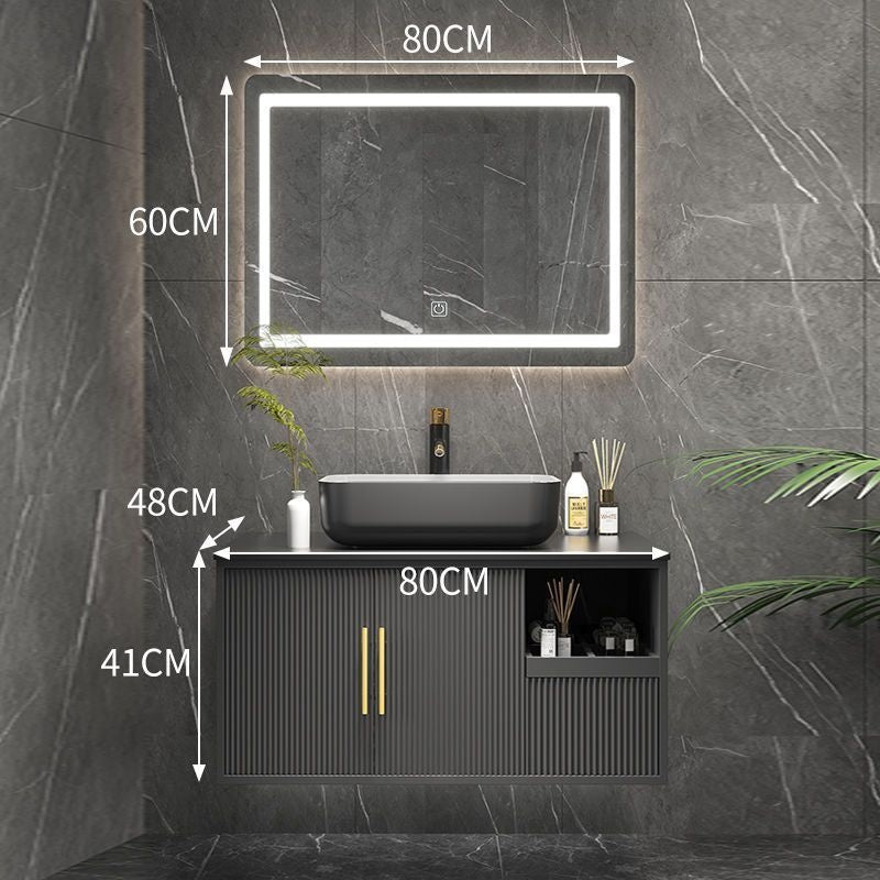 QW- Smart Bathroom, Mirror Bathroom Storage Cabinet, Basin Set