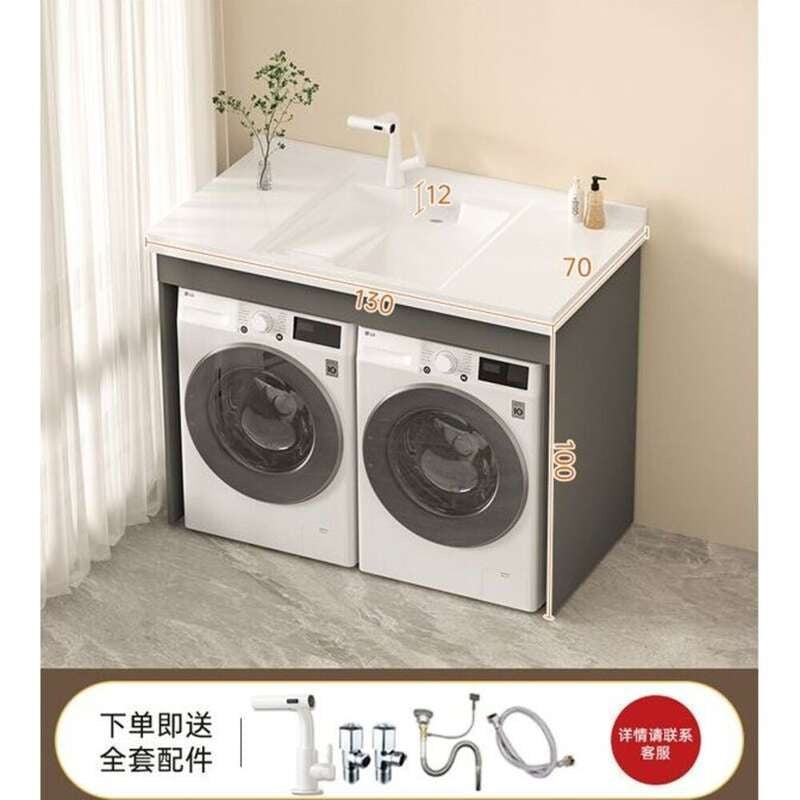 Set sinki bilik mandi aluminium QW- Kabinet simpanan bilik mandi Penyesuaian diterima 