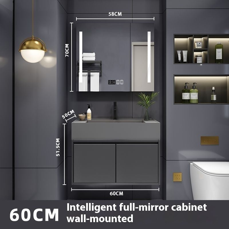 QW- Smart Mirror Real Wood Storage Bathroom Wash Cabinet