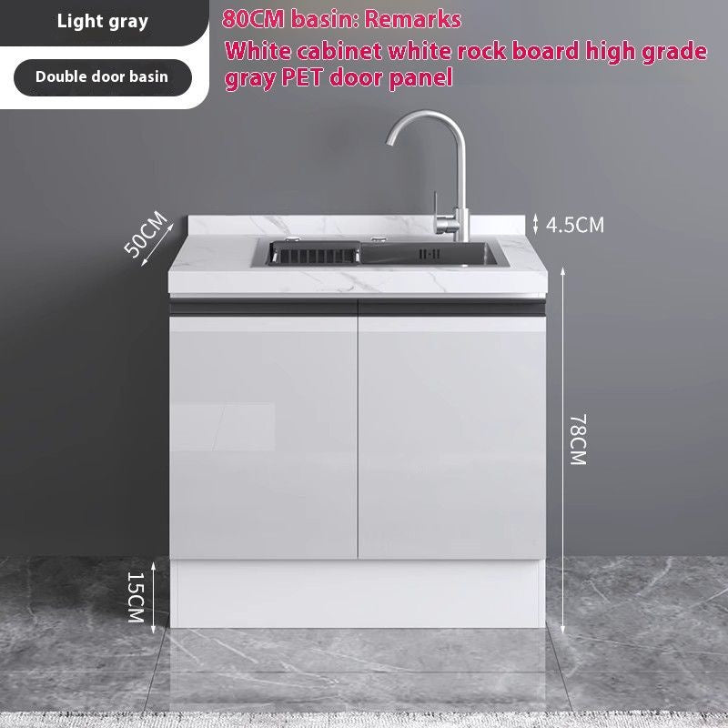 QW- Aluminum Alloy Kitchen Storage Cabinet with Free Sink
