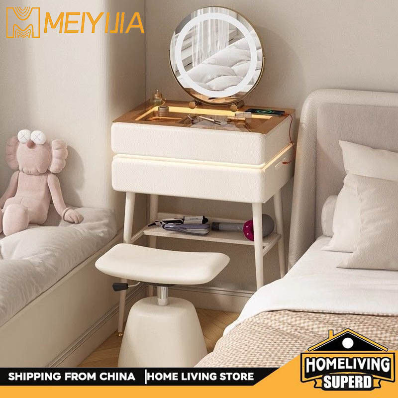 Multifunctional Mini Small Bedroom Modern Simple Dressing Table New Style Safety Glass