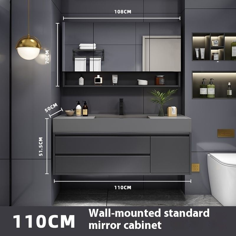 QW- Smart Mirror Real Wood Storage Bathroom Wash Cabinet