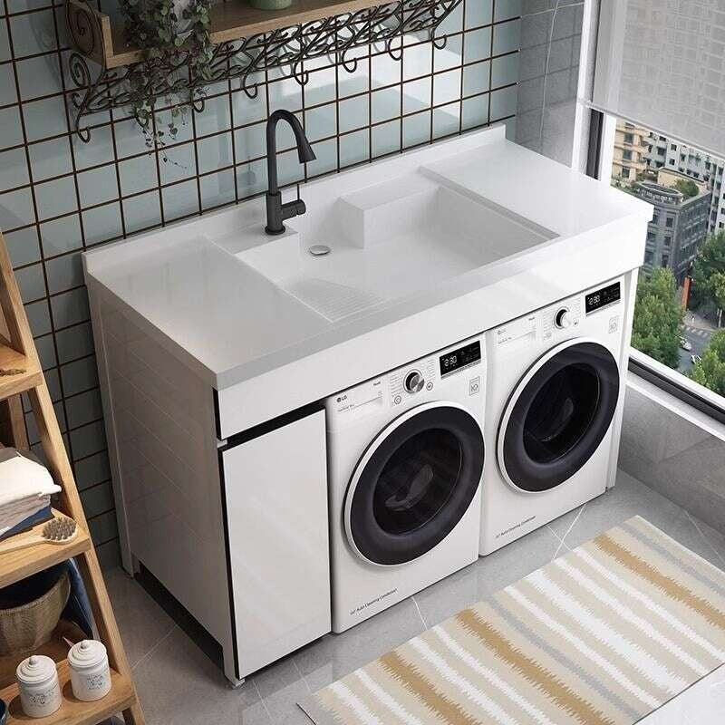 Set sinki bilik mandi aluminium QW- Kabinet simpanan bilik mandi 