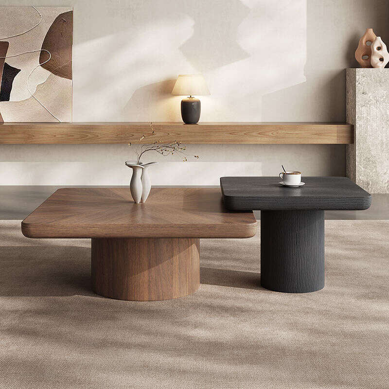 Walnut Solid Wood Combination Square Home Italian Living Room Simple Coffee Table