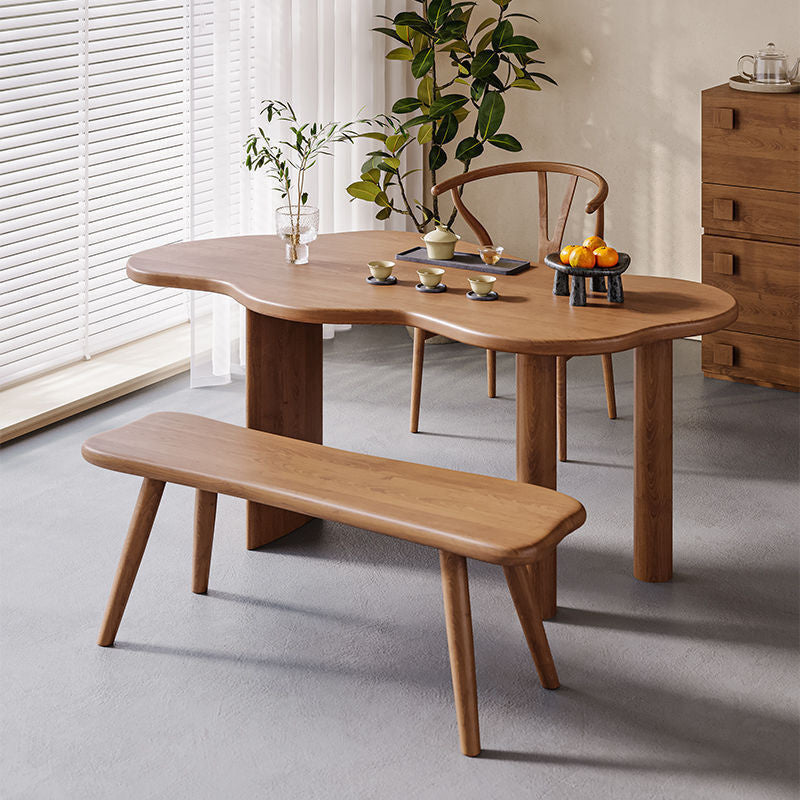 Special-shaped solid wood and chair combination, home living room, balcony, tea table, modern simple coffee table