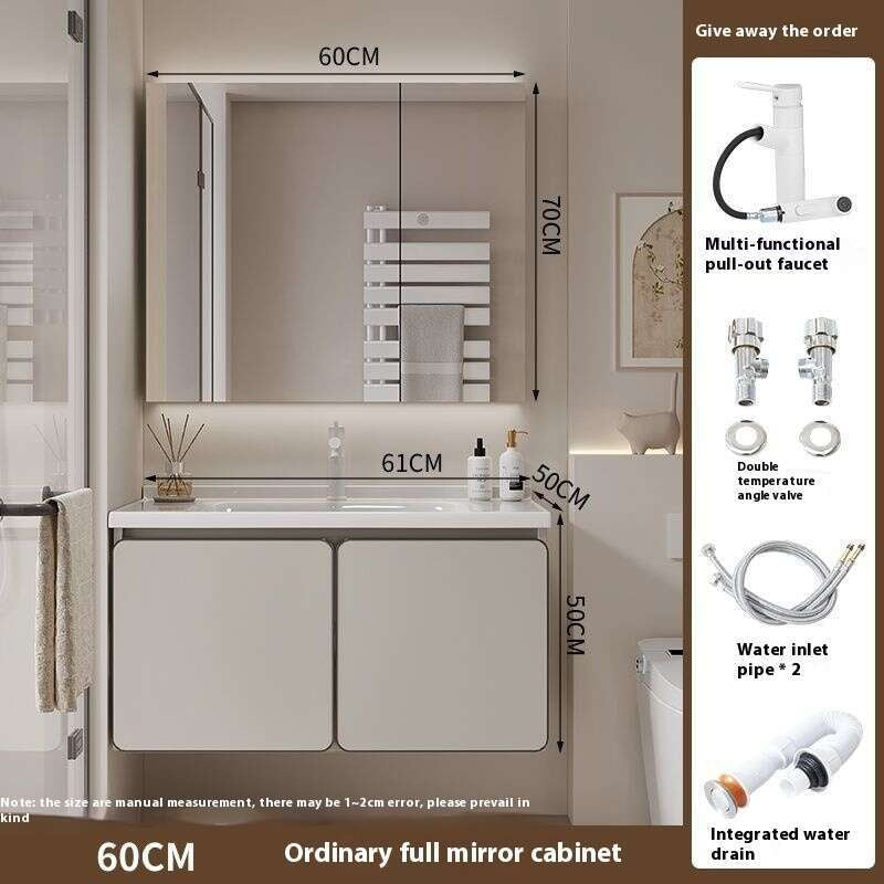 QW- Real wood storage cabinet smart mirror in the bathroom, bathroom sink