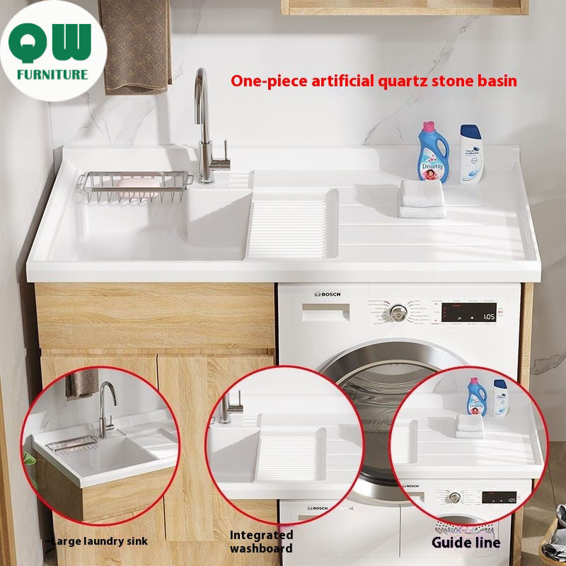QW- Bathroom cabinet and bathroom sink set