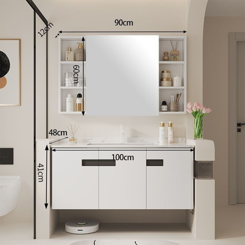 Aluminium aloi QW membuat kabinet simpanan untuk bilik mandi, kabinet cermin dan set sinki. 