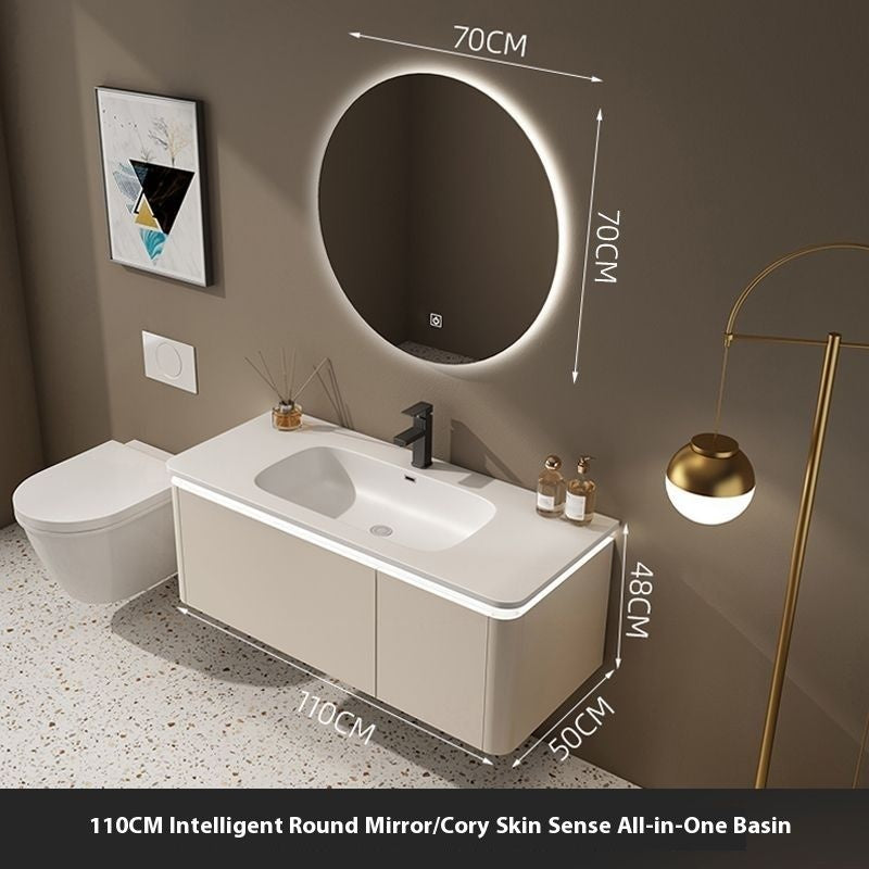 QW- Cream Style Storage Smart Mirror Cabinet in the Bathroom