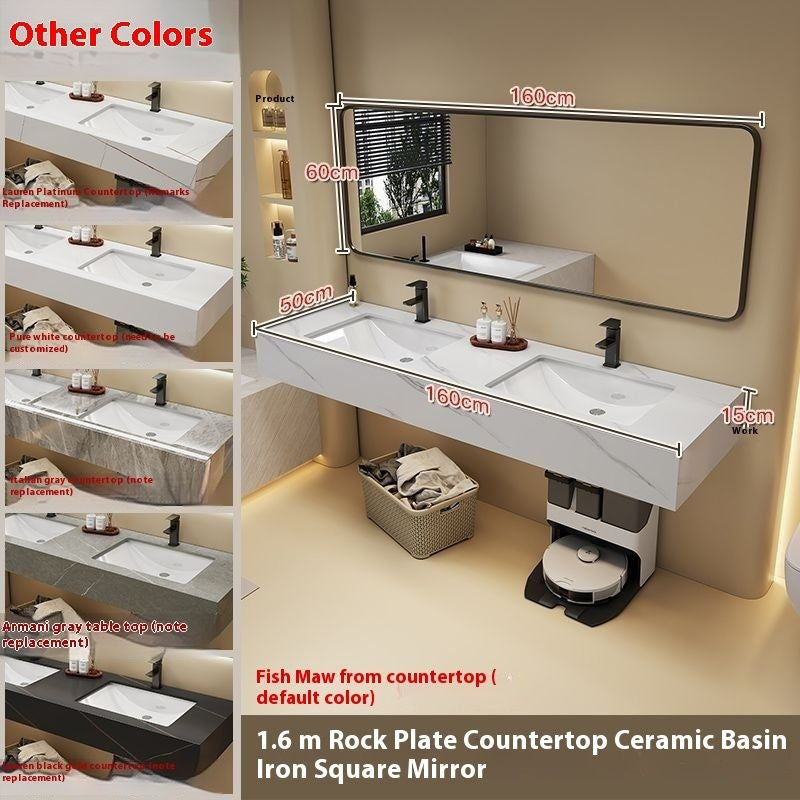 QW- Artificial Marble Sink Set, Smart Bathroom Mirror