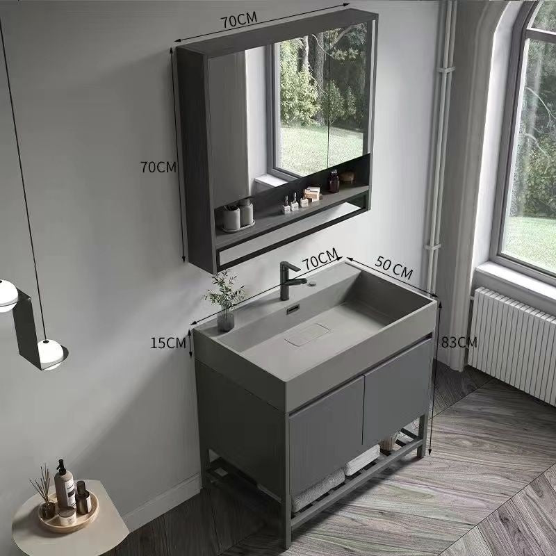 QW- Smart Mirror Real Wood Storage Bathroom Wash Cabinet