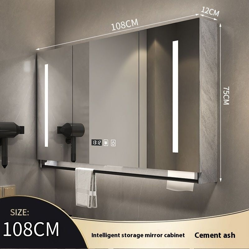 QW- Made of Real Wood Smart Mirror in the Bathroom Storage Cabinet
