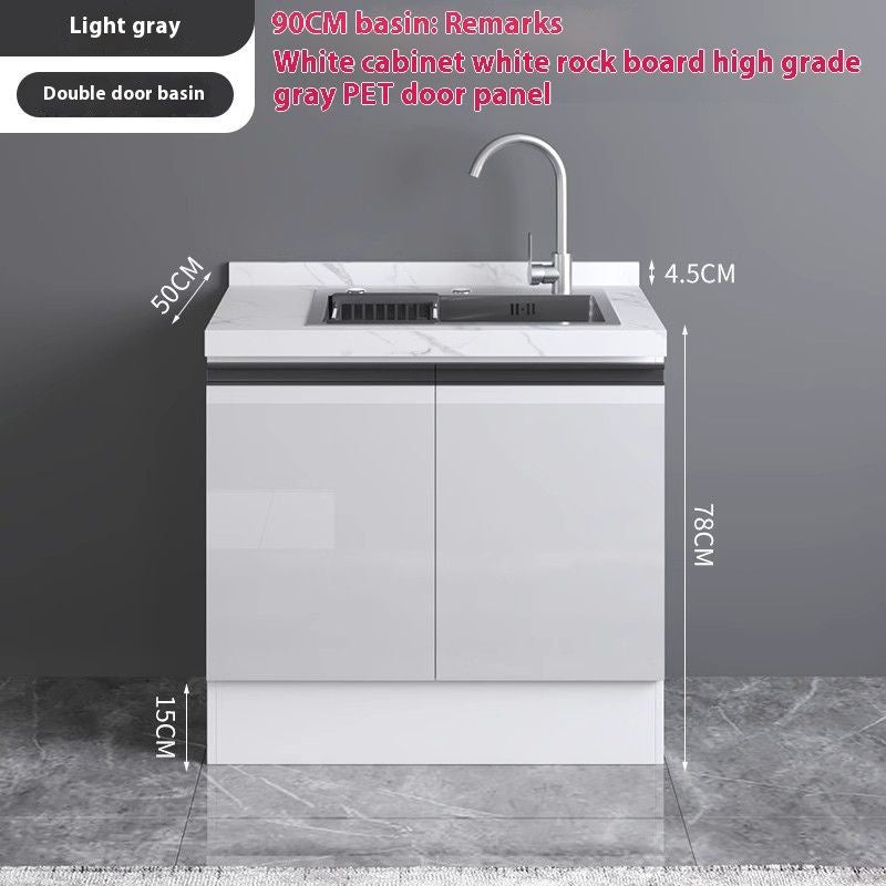 QW- Aluminum Alloy Kitchen Storage Cabinet with Free Sink