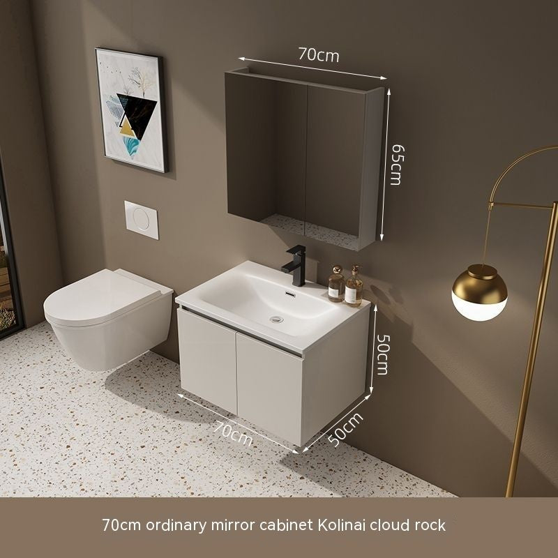 QW- Washbasin with Smart Mirror Bathroom, Real Wood Storage Cabinet in the Bathroom