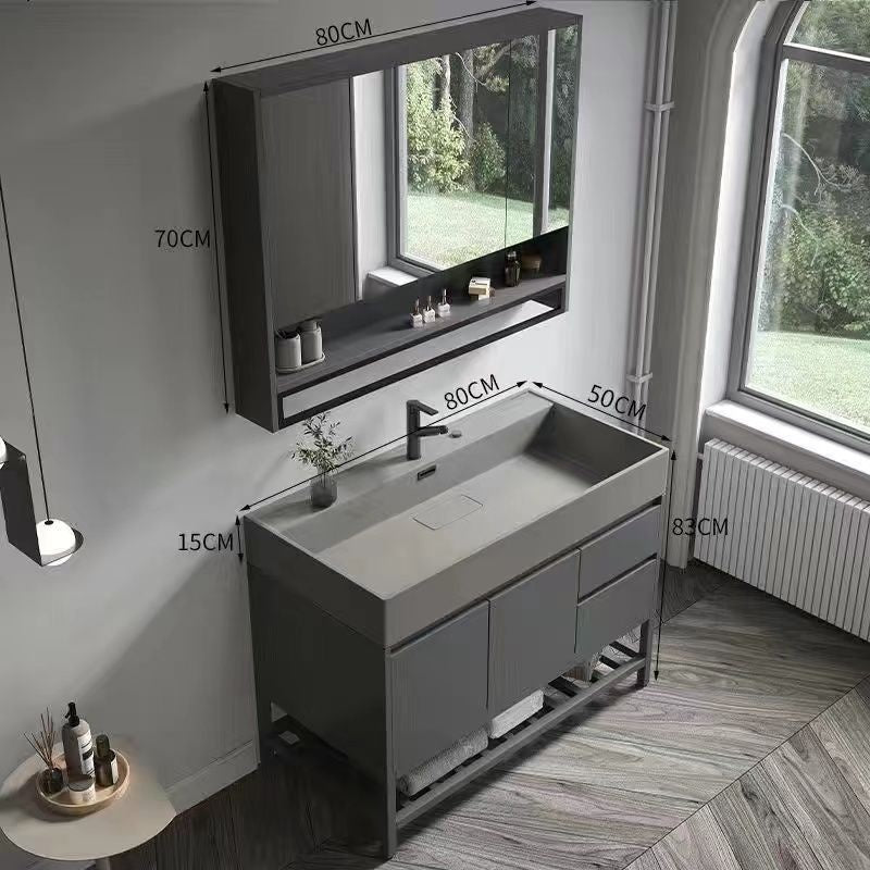 QW- Smart Mirror Real Wood Storage Bathroom Wash Cabinet