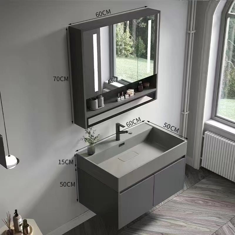 QW- Smart Mirror Real Wood Storage Bathroom Wash Cabinet