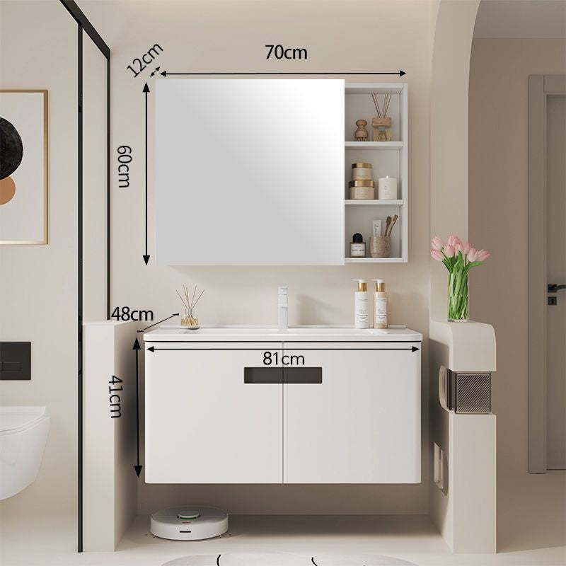 Aluminium aloi QW membuat kabinet simpanan untuk bilik mandi, kabinet cermin dan set sinki. 