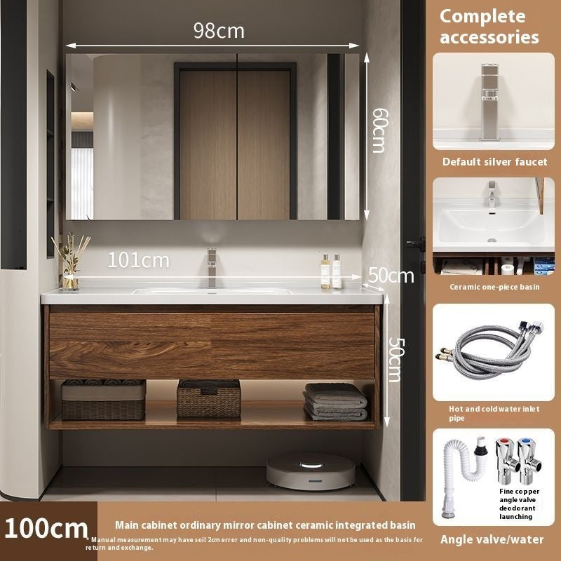 Kabinet kayu QW- Hua To Cermin pintar di bilik mandi Set sinki bilik mandi 