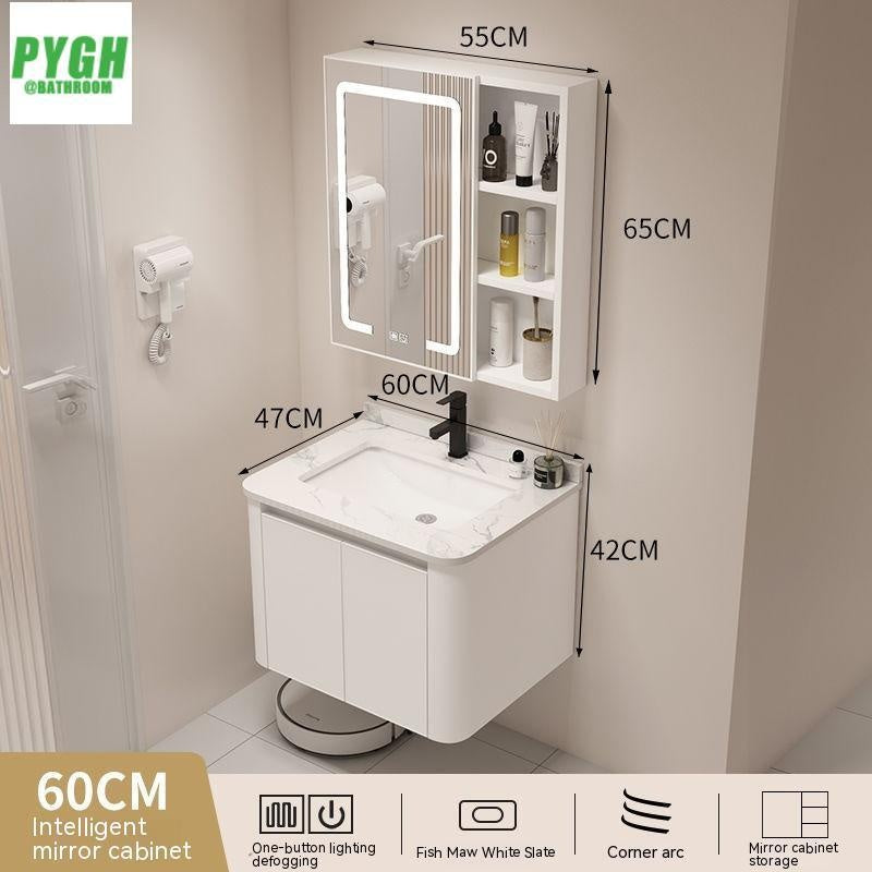 QW- Basin space aluminum integrated basin cabinet, bathroom mirror, storage cabinet
