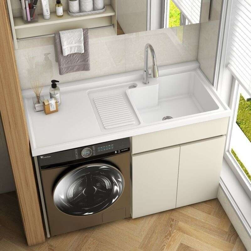 Set Singki Bilik Mandi Kabinet Penyimpanan QW- dengan Paip 
