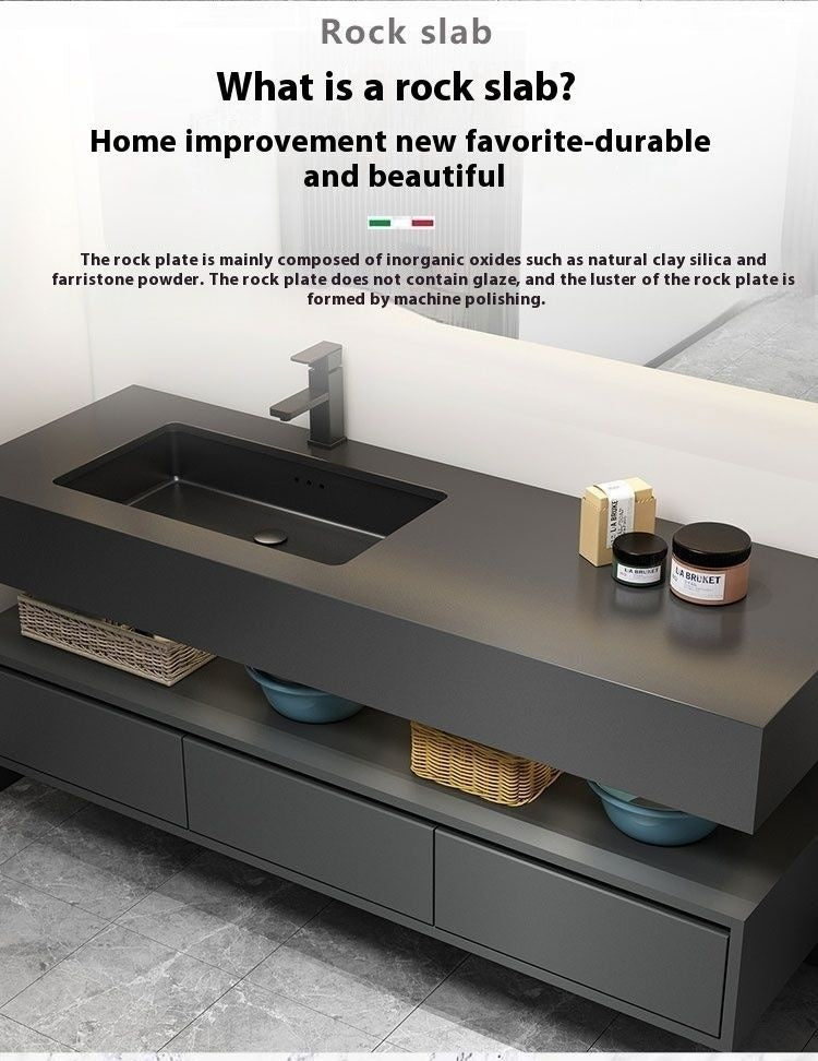 QW- Custom-made Premium Storage Cabinet Sink Set Smart Mirror Bathroom