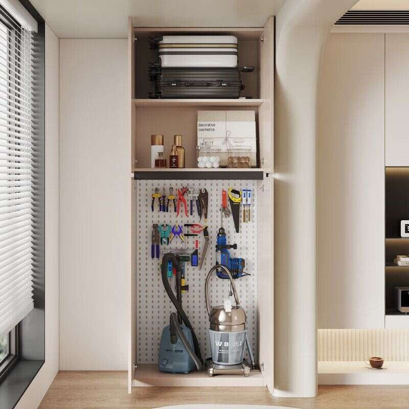 QW- boleh disesuaikan Kabinet Penyimpanan Bilik Tidur Balkoni Aluminium 
