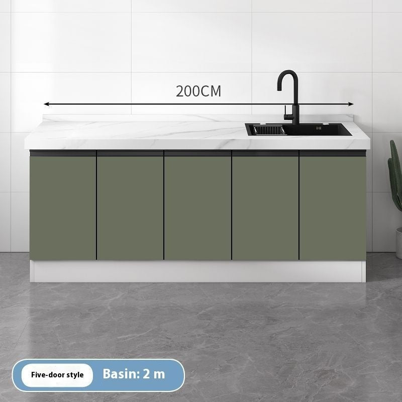 QW- Kabinet simpanan dapur, meja kerja dengan sinki