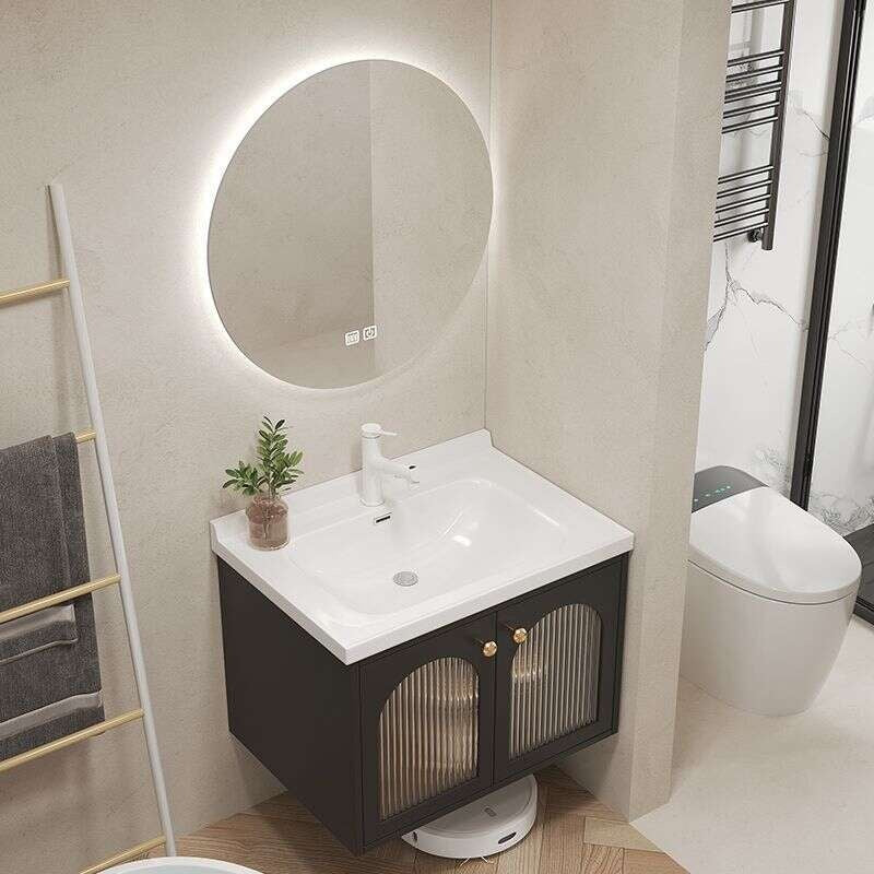 QW- Kabinet kaca pintar untuk storan bilik mandi, lebar 40 cm.