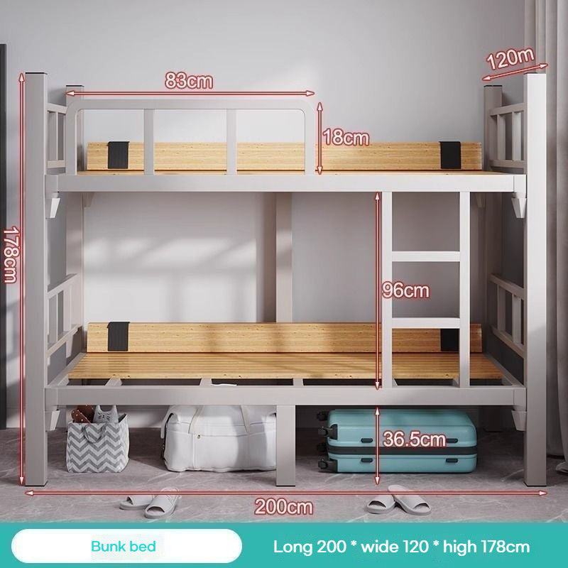 Two-story upper and lower beds, frame steel two-story apartment single bed, double bed