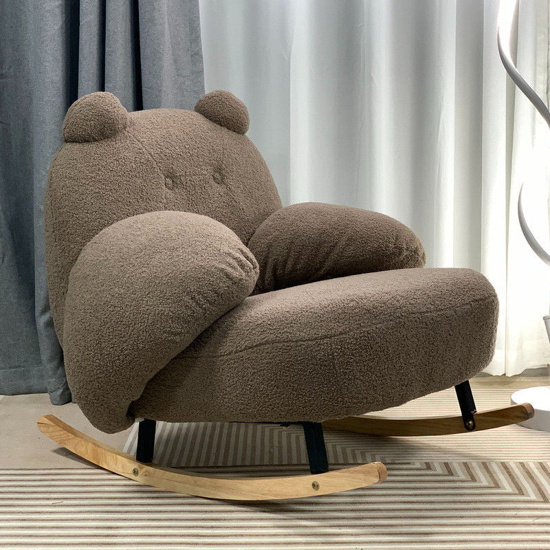 Ruang Tamu Goyang Tunggal Angin Krim Kerusi Beruang Kecil Sofa Bilik Tidur Riadah