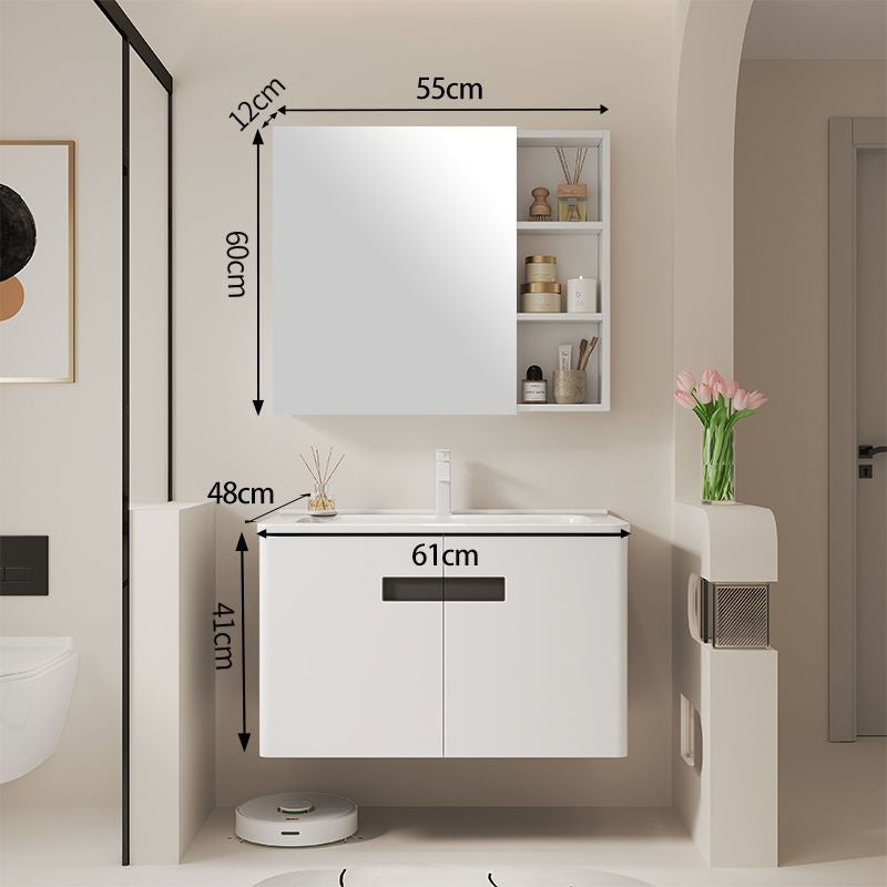 Aluminium aloi QW membuat kabinet simpanan untuk bilik mandi, kabinet cermin dan set sinki. 
