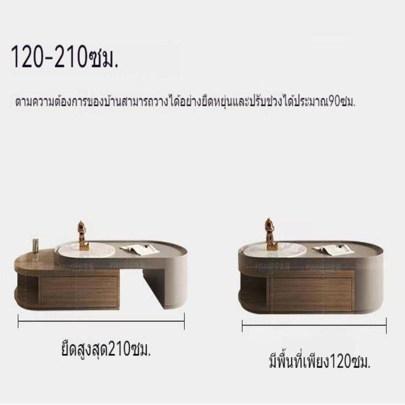 Meja Kopi Bulat Lipat Warna Krim Angin Elegan Ringan Ruang Tamu Ringkas Rumah Kayu Padu Mesra Alam