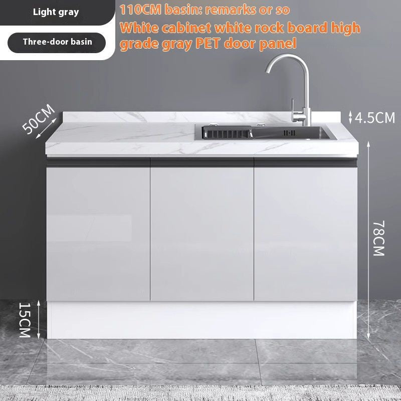 QW- Aluminum Alloy Kitchen Storage Cabinet with Free Sink