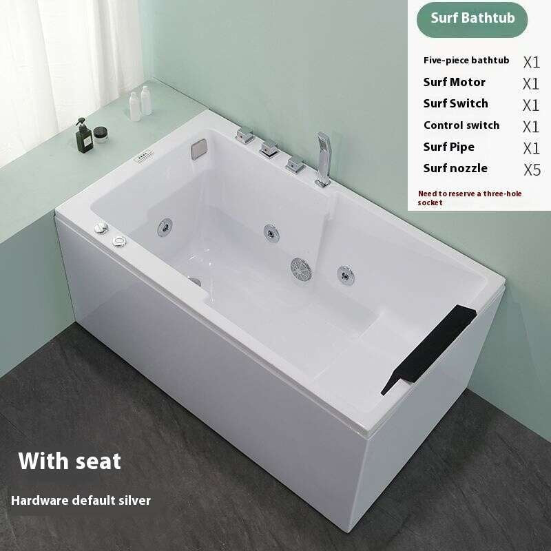 QW- Acrylic Spa Bathtub, Heated Bathtub