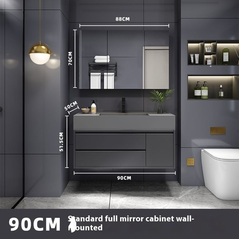 QW- Smart Mirror Real Wood Storage Bathroom Wash Cabinet